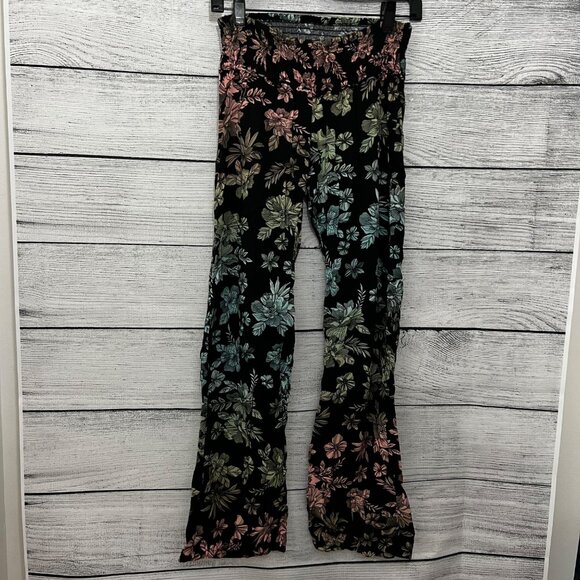 Jessica Simpson Boho Multicolor Floral Flare Maternity Pants Size S - Picture 1 of 3